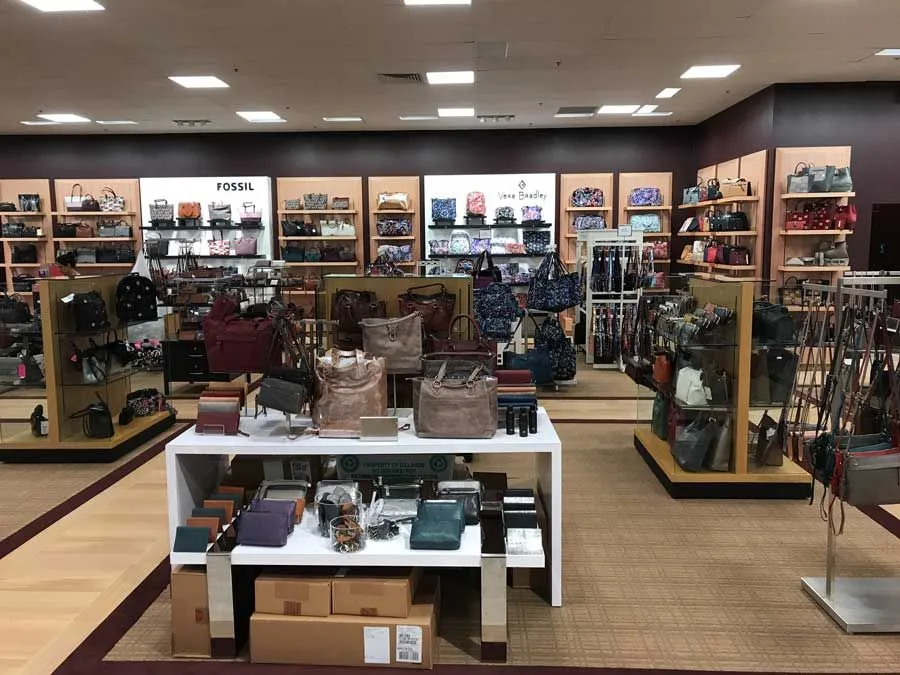 A store filled with lots of bags and handbags.